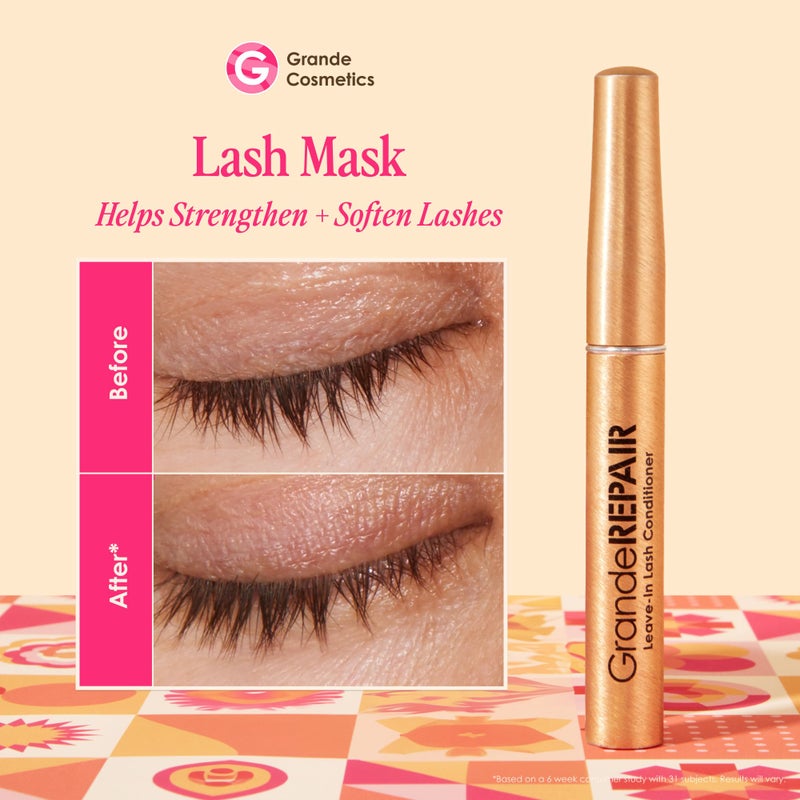 Grande Cosmetics كونديشنر رموش غراند كوسميتيكس غراند ريبير ليف إن - يقوي، يلين ويحمي مع البيوتين ببتيد والزيوت المغذية - تركيبة غير مرئية لمنع التكسر، دعم رموش أكثر صحة (0.10 أونصة) - Image 2