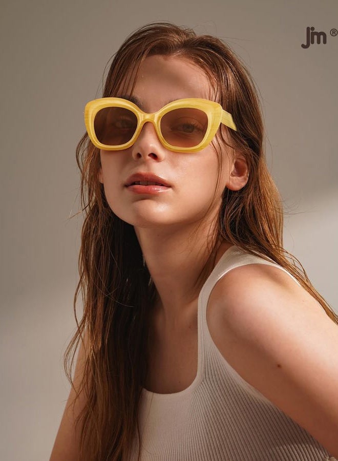 JM Fully Magnified Reader Sunglasses Women with Spring Hinge, Trendy Cat Eye Sunglasses with Readers Built-in 3 Pack +2.0 - Image 2