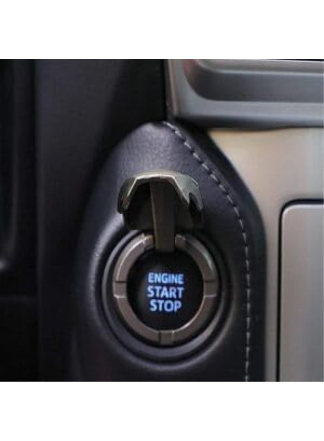 Ir on Man -themed car engine start/stop button cover - made of metal BLACK - Image 3