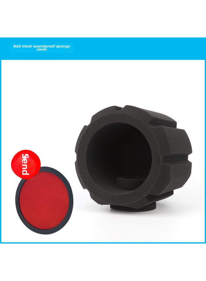 F2 Live Broadcast Microphone Sound Absorption Cotton Sound Insulation Sponge Cover Windproof Noise Reduction Dynamic Coil Condenser Microphone Blowout Prevention Sponge Cover - Image 1