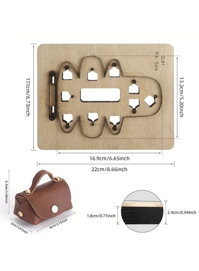 Leather Cutting Mold Set 1Set Precision Quick Hole Punching DIY Craft Gift - Image 2