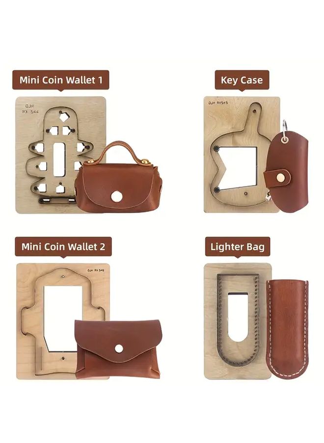 Leather Cutting Mold Set 1Set Precision Quick Hole Punching DIY Craft Gift - Image 1