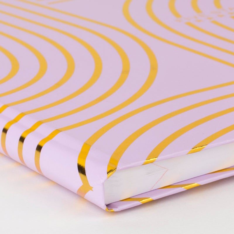 Five Star Composition Book, College Ruled Paper, 7-1/2" x 9-3/4", 80 Sheets, Hardcover, Lilac and Metallic Gold Arches (850111F-AMZ) - Image 5