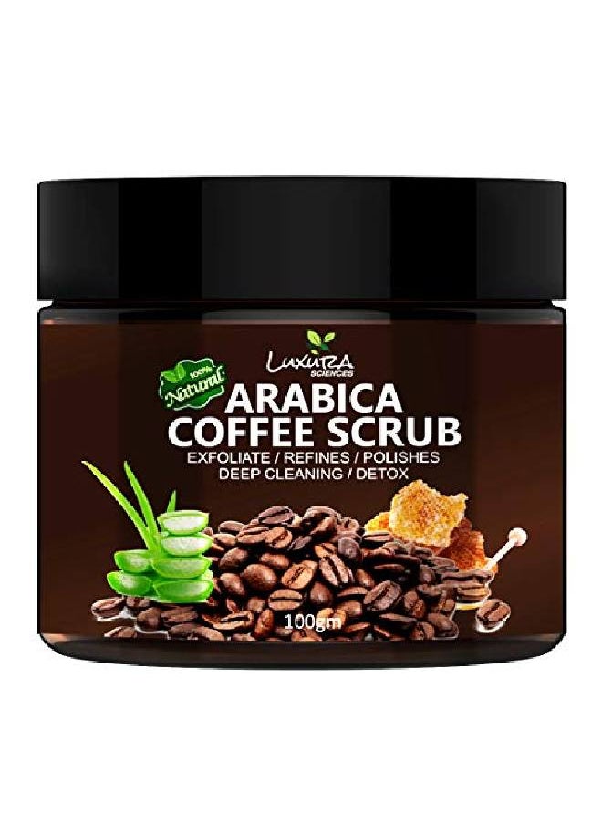 Luxura Sciences l Arabica Coffee Scrub For Face 100 GmsSkin DETOX EXFOLIATES POLISHES & REFINES.  - Image 1