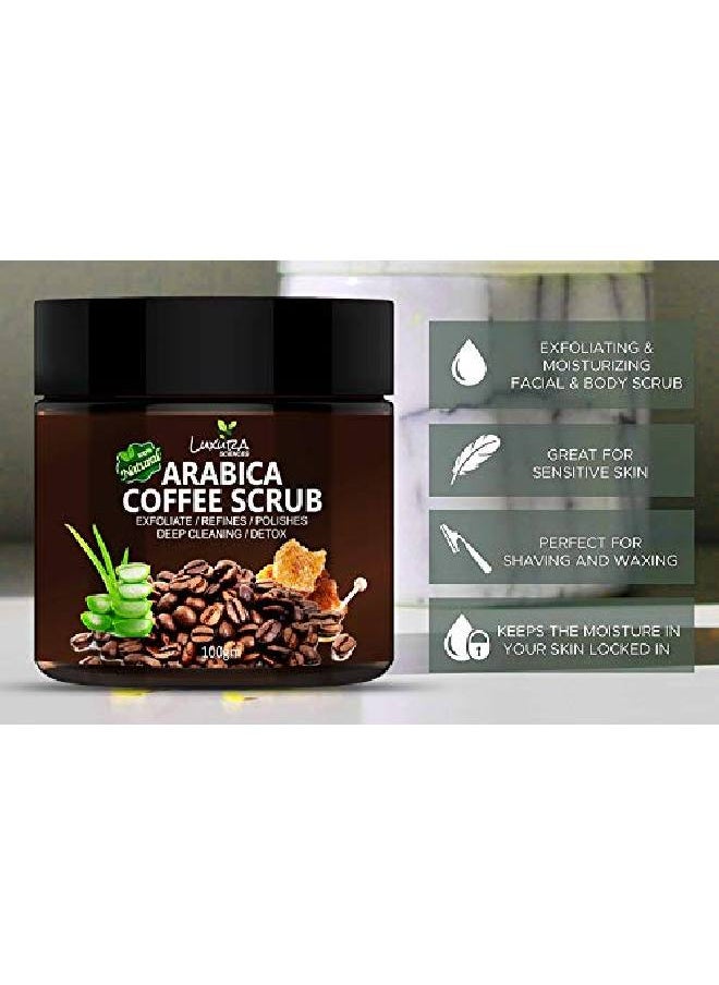 Luxura Sciences l Arabica Coffee Scrub For Face 100 GmsSkin DETOX EXFOLIATES POLISHES & REFINES.  - Image 4