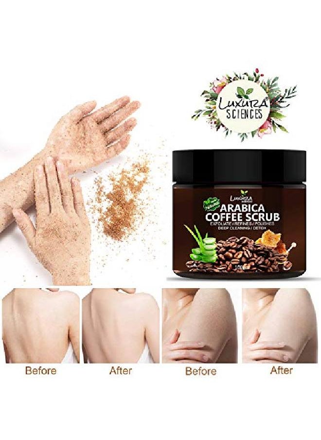 Luxura Sciences l Arabica Coffee Scrub For Face 100 GmsSkin DETOX EXFOLIATES POLISHES & REFINES.  - Image 5