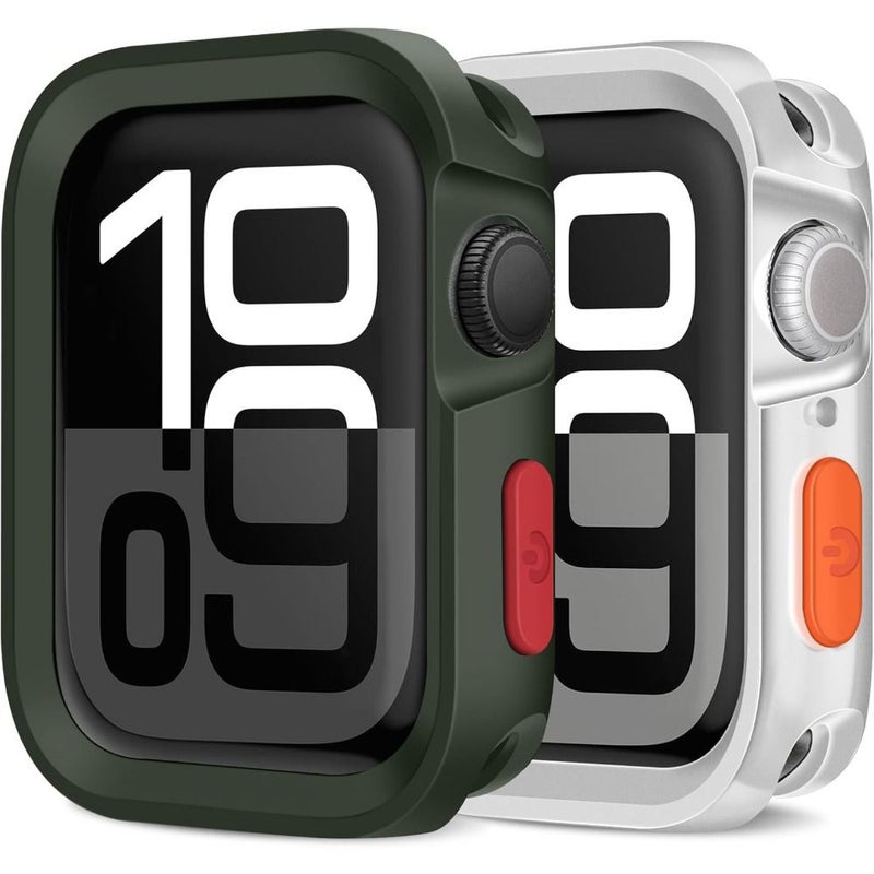 2 Pack Clear Blue TPU Bumper Protective Cover Case for Apple Watch 40mm 41mm 46mm 45mm 42mm 44mm 49mm - Image 4