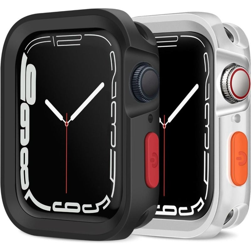 2 Pack Clear Blue TPU Bumper Protective Cover Case for Apple Watch 40mm 41mm 46mm 45mm 42mm 44mm 49mm - Image 1