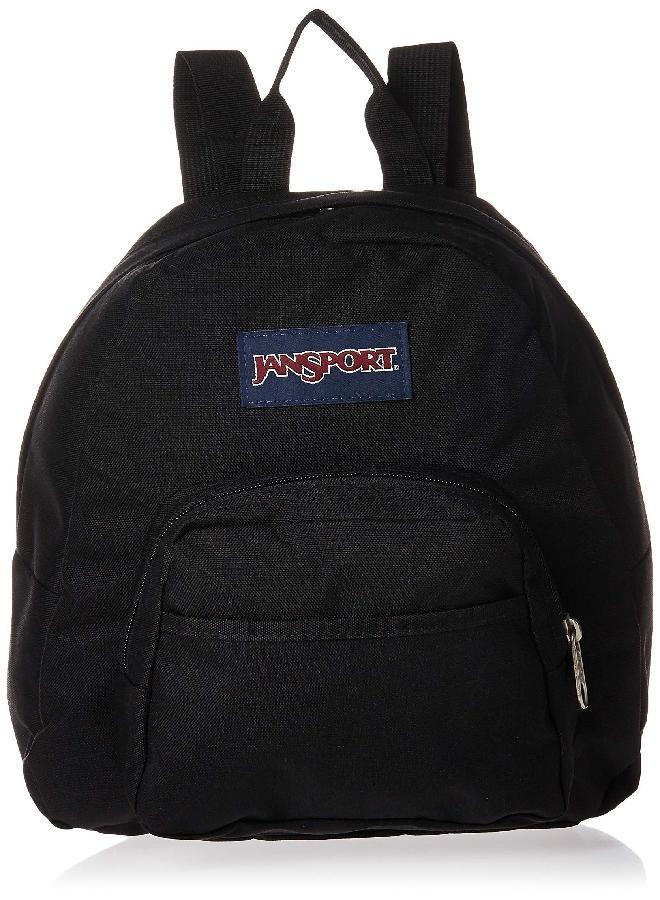 JanSport Half Pint Mini Backpack, 10.2 L - Durable Mini Bag Purse with Adjustable Shoulder Straps, Single Main Compartment, Zippered Stash Pocket, Black - Image 1