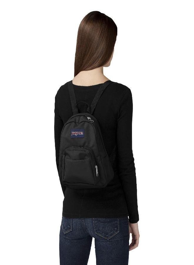 JanSport Half Pint Mini Backpack, 10.2 L - Durable Mini Bag Purse with Adjustable Shoulder Straps, Single Main Compartment, Zippered Stash Pocket, Black - Image 4
