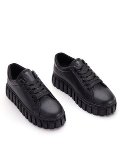 Vbranda Women's Black Casual Platform Sneakers SN-14-BLACK  - Image 3