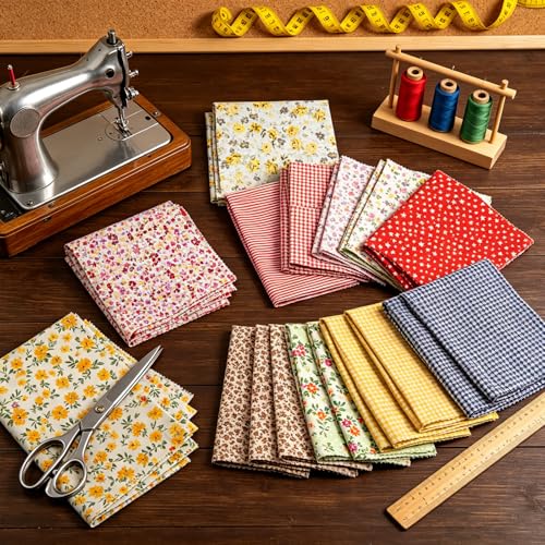 UCEHIPAW 110 Pcs 10 x 10 Inches Cotton Fabric Bundle Squares Pre Cut Patchwork Quilting Sewing Floral Printed Bundles for DIY Sewing Beginners - Image 3