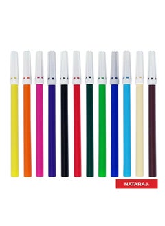 NATARAJ 12-Piece Felt Tip Sketch Pen Multicolour  - Image 3