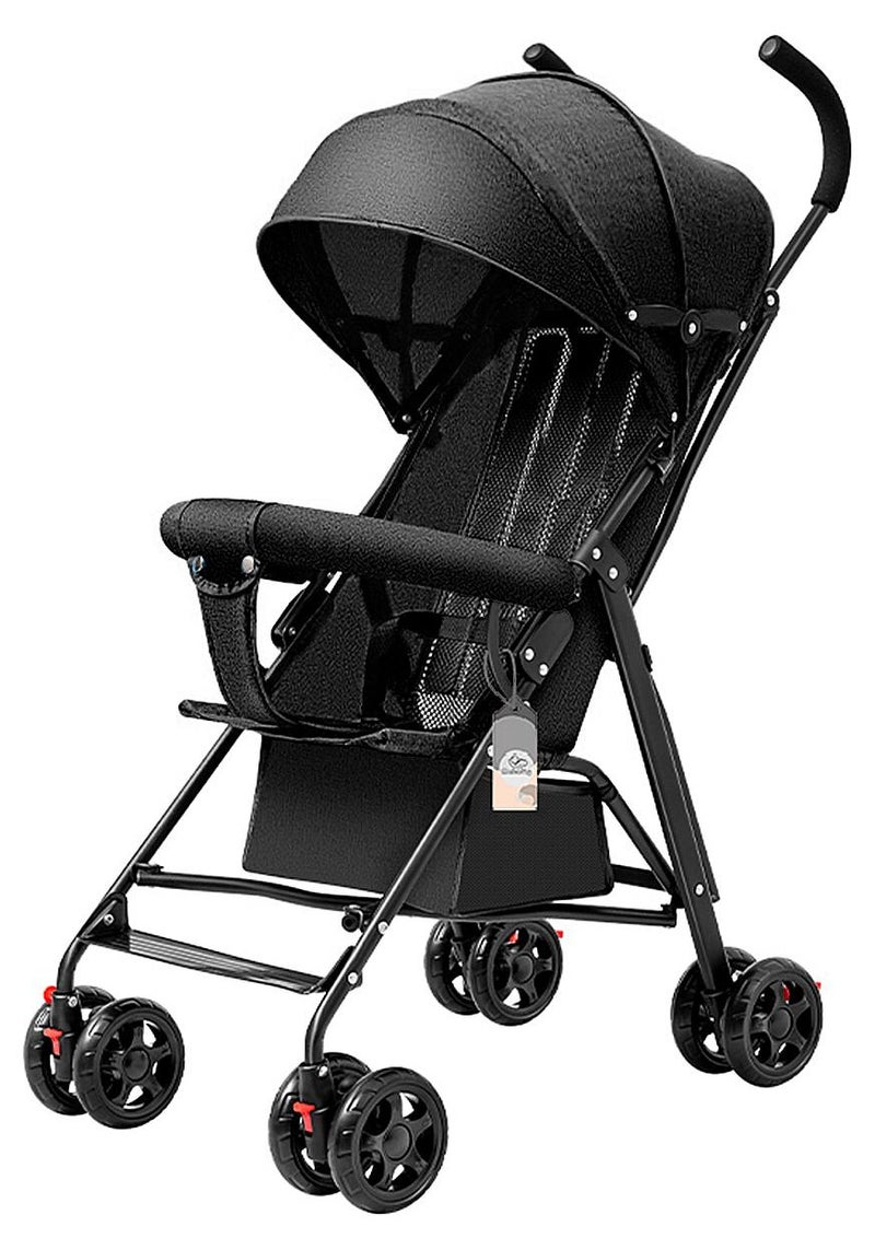 MaBaby Lightweight Travel Stroller, Portable And Flodable Baby Stroller, Compact Stroller  For Toddlers, Can Sit And Lie-black - Image 1