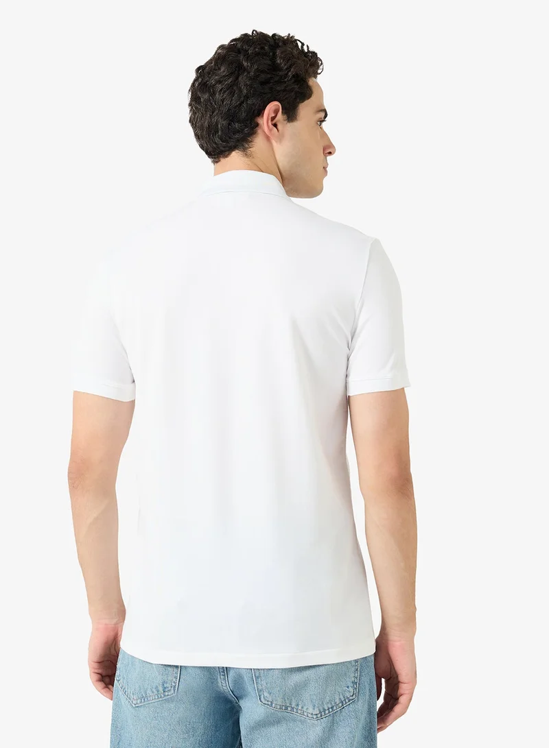 لاكوست بولو برقبة جاكار مطاطي بقصة ضيقة