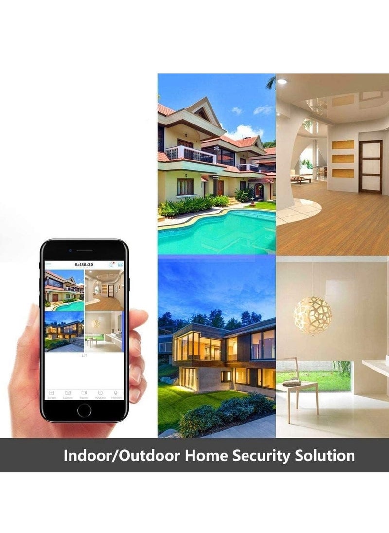 Napco - Napco Security Camera HD CCTV 1200TVL Surveillance System Kit for Home and Office/4CH DVR-4 Outdoor Cameras/Hard Disk/15 meters cable x 4/Night Vision/Waterproof/Android and iOs App - Image 1