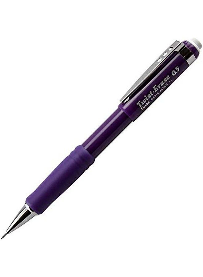 Pentel Automatic Pencil With Twist Eraser 0.5 Mm Violet Barrel (Qe515V) - Image 2