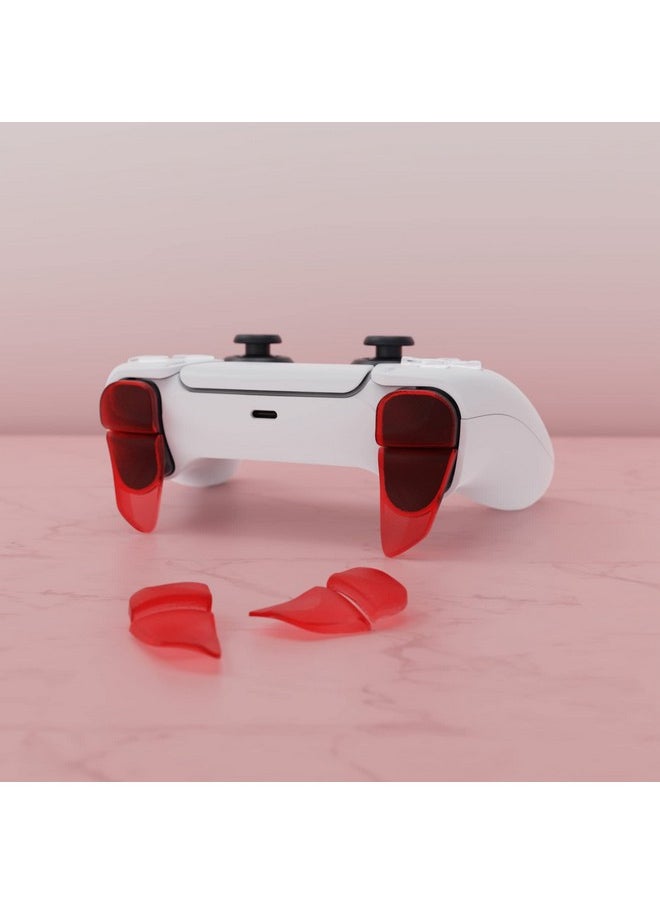 playvital - Blade 2 Pairs Shoulder Buttons Extension Triggers For Ps5 Controller, Game Improvement Adjusters For Ps Portal Remote Player, Bumper Trigger Extenders For Ps5 Edge Controller Clear Red - Image 1