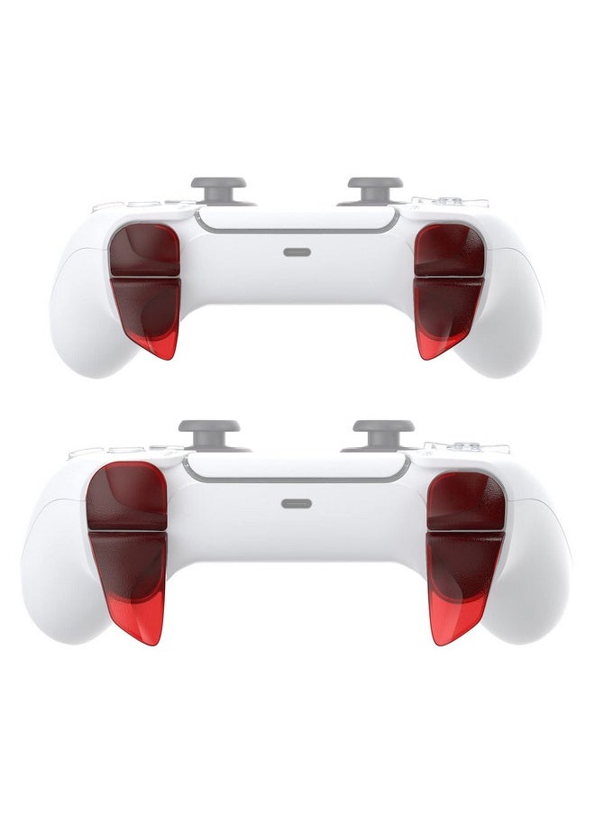 playvital - Blade 2 Pairs Shoulder Buttons Extension Triggers For Ps5 Controller, Game Improvement Adjusters For Ps Portal Remote Player, Bumper Trigger Extenders For Ps5 Edge Controller Clear Red - Image 1