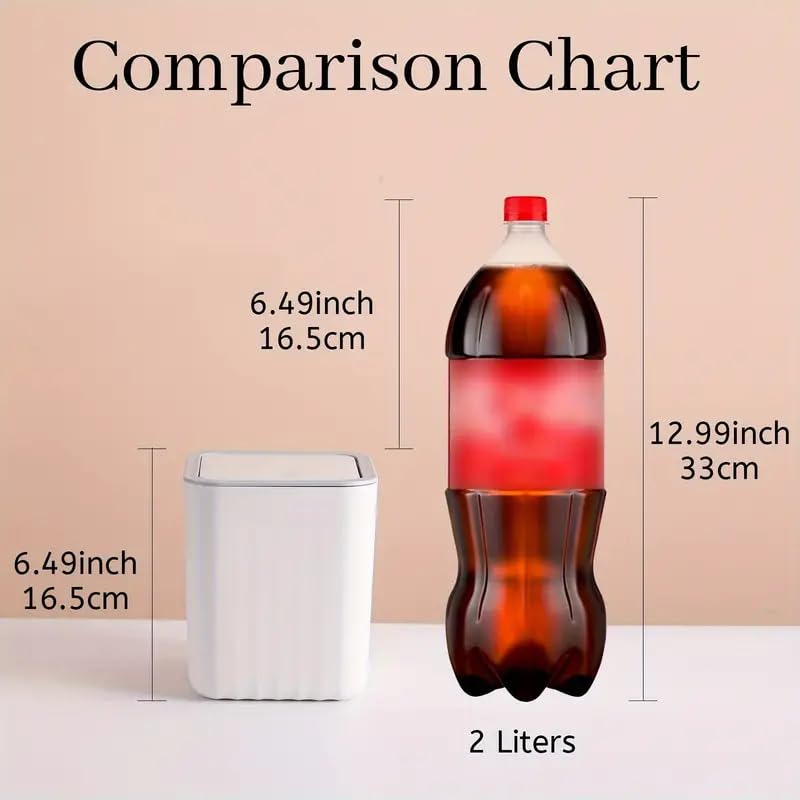 ZUBAT Mini Desk Trash Can Flip Countertop Garbage Bin Small Trash Can Bathroom Trash Cans with Lids for Kitchens OfficesPACK OF 1MULTI COLOR - Image 4