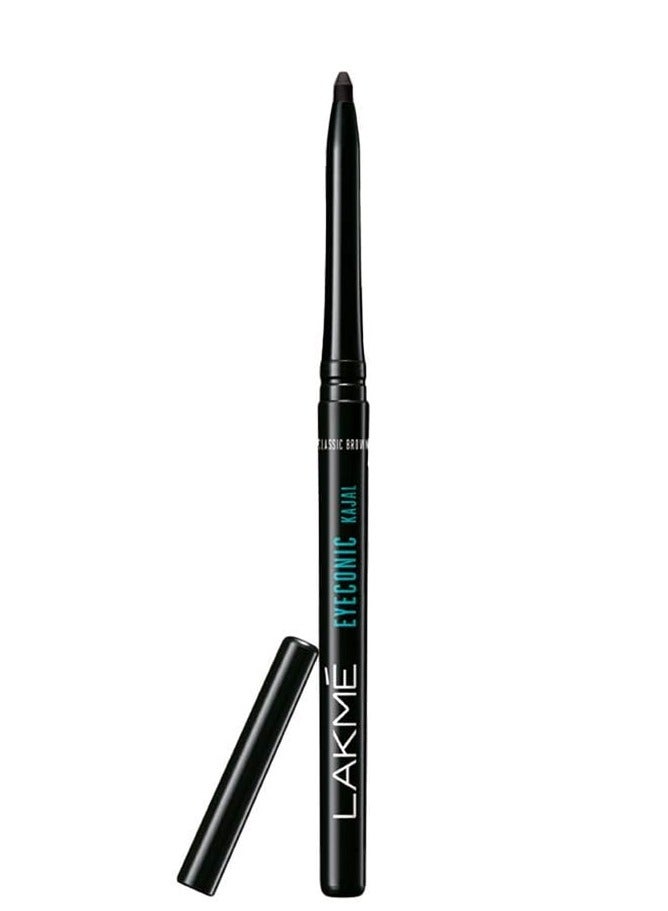 Lakme Eyeconic Black Kajal, Matte Kohl Liner in a Twist Up Pencil - Waterproof, Smudge Proof & Long Lasting Eye Makeup, 0.35 g - Image 1