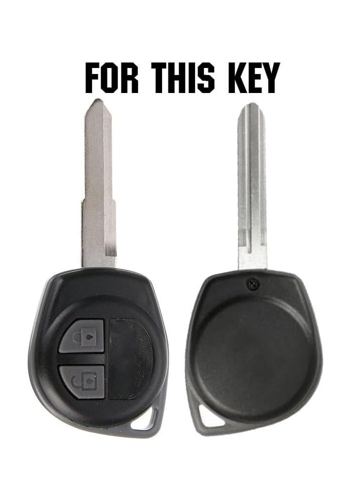 QASULER 2 Buttons Silicone Car Key Cover Case - Image 2