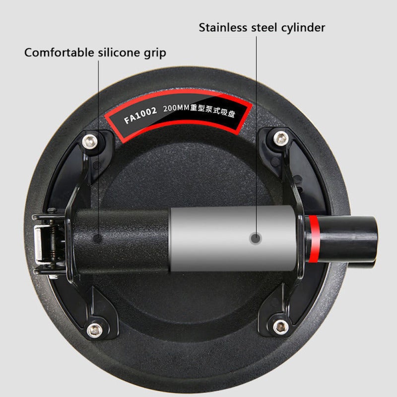 Vacuum Pump 8-Inch Vacuum Hand-Pump Single-Claw Sucker - 200Kg High Bearing Capacity Suction Cup for Glass Mover Tile Lifter Stone Handler - Image 4
