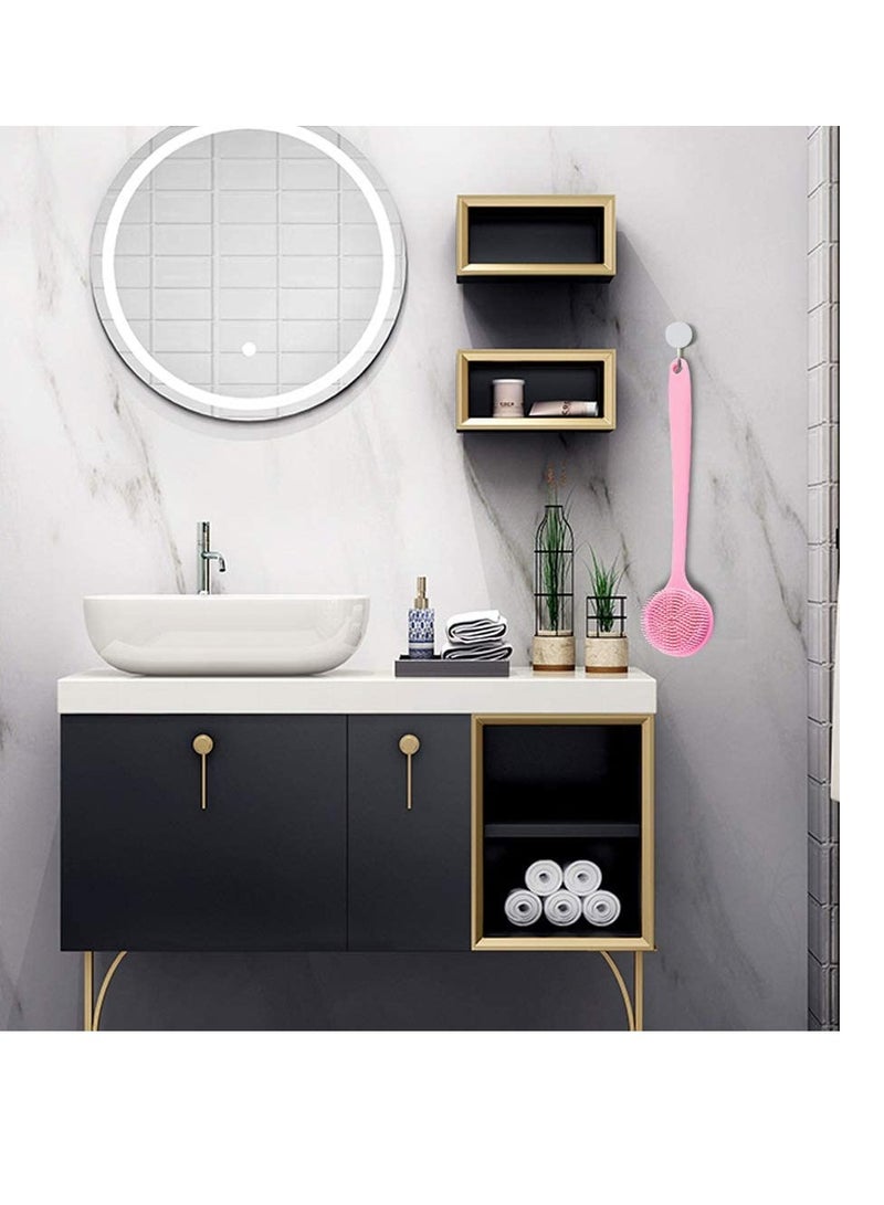 فرشاة استحمام جسمية، فرشاة دش سيليكون طويلة المقبض، ليفة ظهر مزدوجة الجوانب، بدون رائحة بلاستيكية، خالية من BPA، وسادة تقشير، مقشر، مدلك سلوليت، عناية بالبشرة للنساء والرجال - Image 2