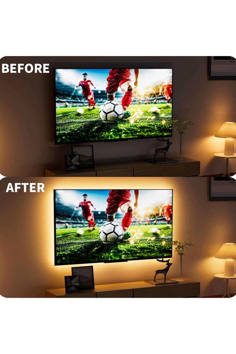 انسجام شريط إضاءة ليد 5 فولت يو إس بي 16.4 قدم/5 متر ليد لمس بدون خطوات شريط إضاءة ليد يو إس بي 3000 كلفن أبيض دافئ مرن 5 فولت إضاءة ليد لغرفة النوم والمطبخ إضاءة اصنعها بنفسك ديكور الغرفة أضواء ليد للتلفزيون - Image 4