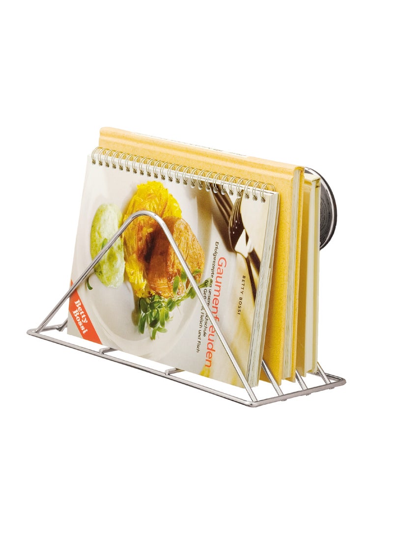 Everloc Newspaper and Magazine Holder, No Drilling, No Screws, No Glue, No Adhesive, Vacuum Suction Wall Mounted Chrome Newspaper Organizer Stand, Book Holder, for kitchen and bathoom,  EVL-10231 - Image 1