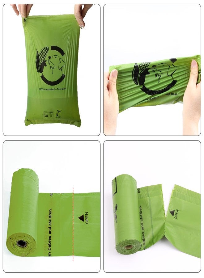 Codirom Certified Compostable Dog Poop Bags, 270 Count Landfill Friendly and Leakproof Waste Bags, Easy Open Unscented Forest Green Poop Bag for Dog, 15 Doggy Bags Per Roll (18 rolls) - Image 4