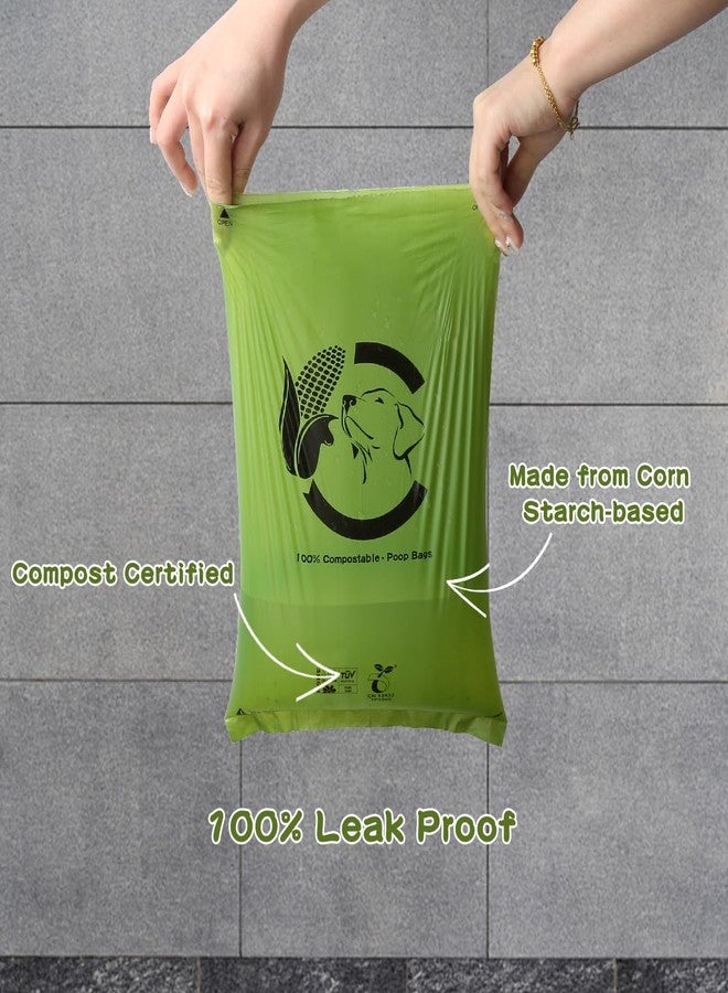 Codirom Certified Compostable Dog Poop Bags, 270 Count Landfill Friendly and Leakproof Waste Bags, Easy Open Unscented Forest Green Poop Bag for Dog, 15 Doggy Bags Per Roll (18 rolls) - Image 3