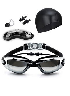 Swim Life Swimming Goggles With Swim Cap , Earplugs and Storage Box Nose Clip  - Image 1