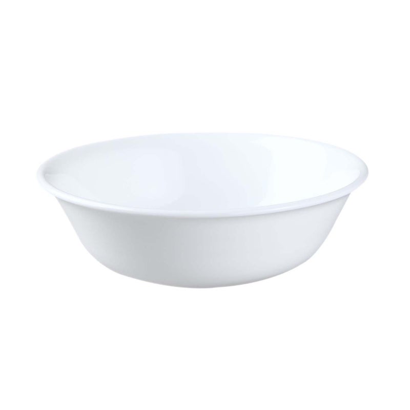 Corelle وعاء حبوب كوريل 3125 زجاج فيتريل شتوي فروس الأبيض 18 أونصة عبوة من 6 - Image 1