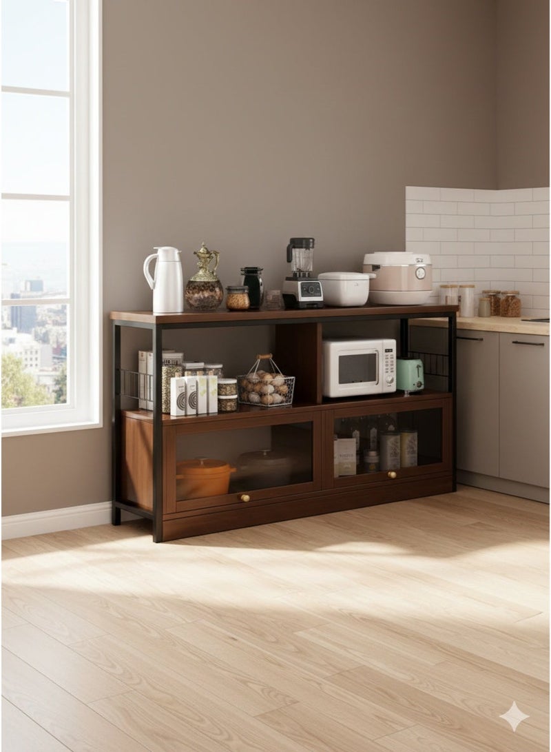 Coffee Cabinet, Large Capacity Coffee Table, Modern Minimalist Style Home Coffee Corner, Suitable for Living Room or Office - Image 1