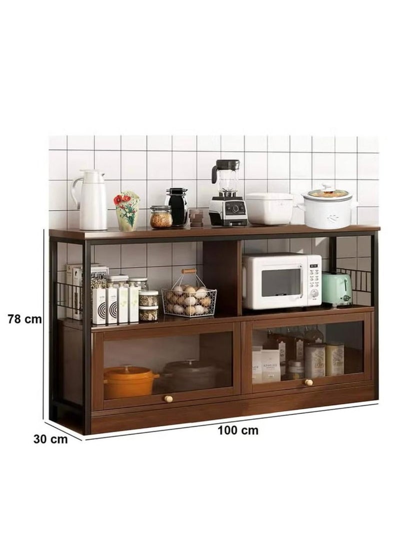 Coffee Cabinet, Large Capacity Coffee Table, Modern Minimalist Style Home Coffee Corner, Suitable for Living Room or Office - Image 3