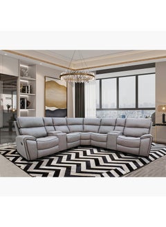 David 4-Seater Faux Leather Corner Recliner Sofa With 2 Reclining Seats 286 x 99 x 286 cm