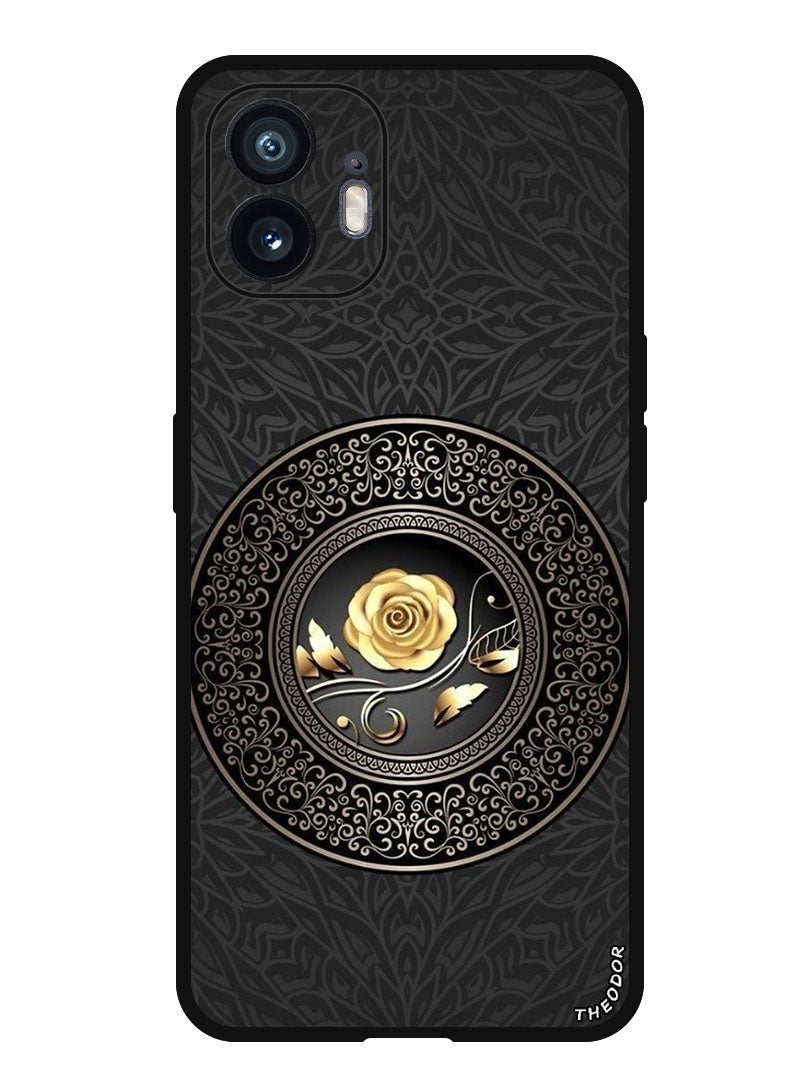 Theodor Protective Case Anti Scratch Shock Proof Bumper Cover For Nothing Phone (2) Golden flower - Image 1