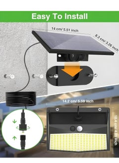 Next Life Solar Light Outdoor,426 LED Solar Motion Sensor Flood Light with Remote, Dusk to Dawn Led Solar Security Wall Light with 16.5Feet Cable IP65 Waterproof for Outside, Garage  - Image 2