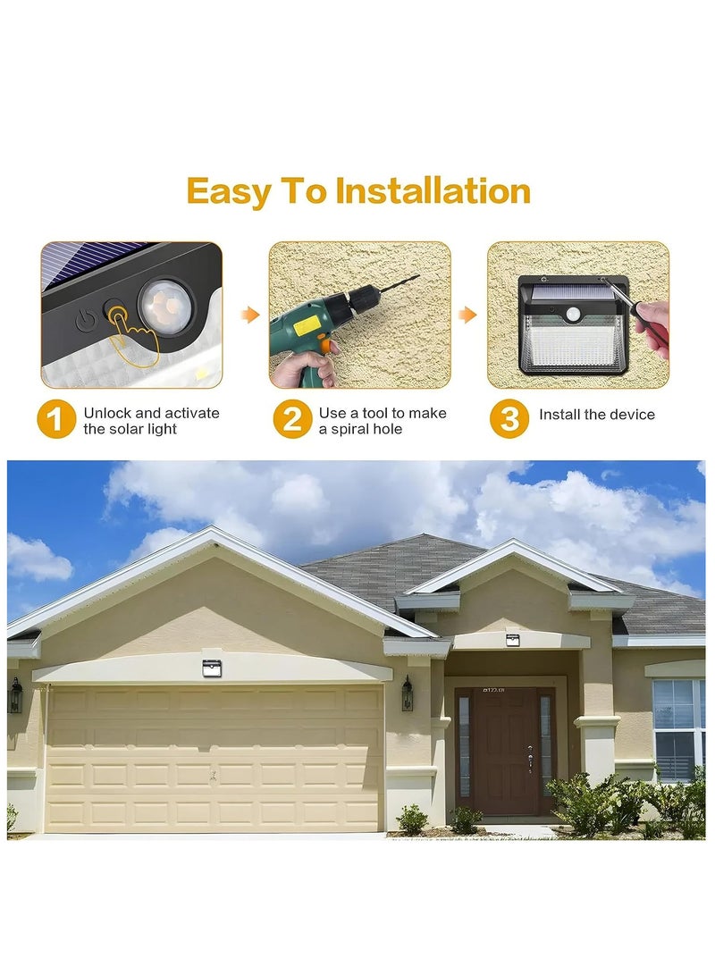 Next Life Solar Light Outdoor,426 LED Solar Motion Sensor Flood Light with Remote, Dusk to Dawn Led Solar Security Wall Light with 16.5Feet Cable IP65 Waterproof for Outside, Garage - Image 3