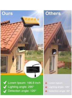 Next Life Solar Light Outdoor,426 LED Solar Motion Sensor Flood Light with Remote, Dusk to Dawn Led Solar Security Wall Light with 16.5Feet Cable IP65 Waterproof for Outside, Garage  - Image 5