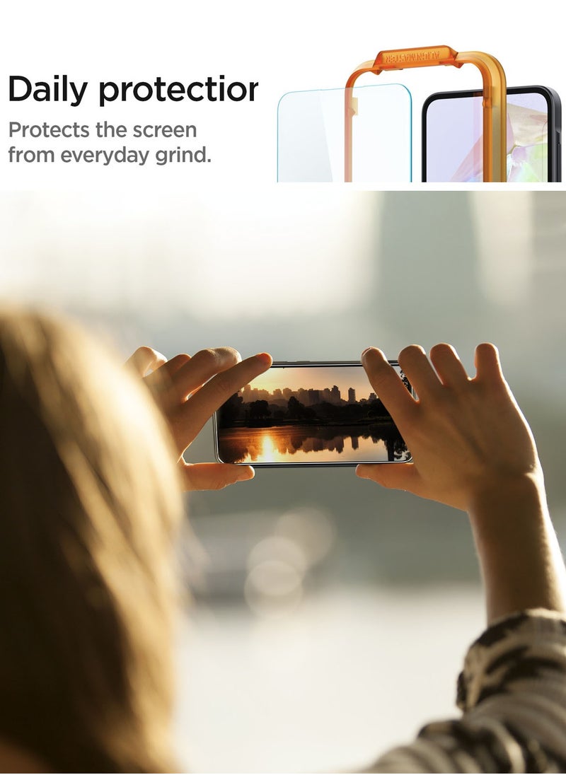 Spigen - GLAStR Align Master Tempered Glass for Samsung Galaxy A35 5G Screen Protector 2 PACK - Image 1