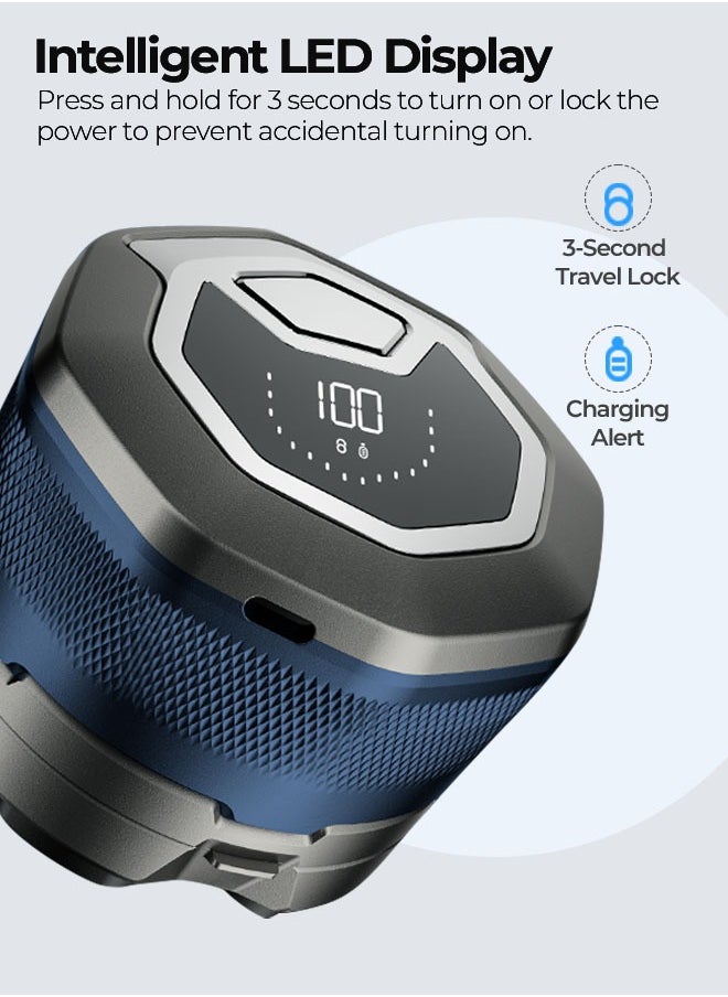 DOSCHER - Electric Shaver - Magnetic Electric Head Shaver for Bald Men with Large Battery Capacity, Rechargeable LED Display, Waterproof Wet/Dry Design, and Type-C Charging - Image 1