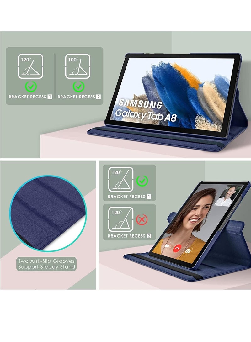 Case Compatible with Galaxy Tab A8 10.5" Case (SM-X200/X205/X207), Galaxy Tab A8 Case 10.5 inch,Auto Sleep/Wake 360° Rotating Stand Folio Leather Case for Tab A8 - Image 3