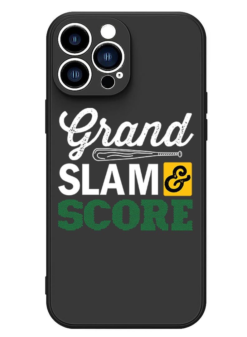 Theodor Protective Slim Fit Case Liquid Silicone Cover with Full Body Protection Anti-Scratch Shockproof Case For iPhone 12 Pro Max Black  - Grand slam & score copy - Image 1