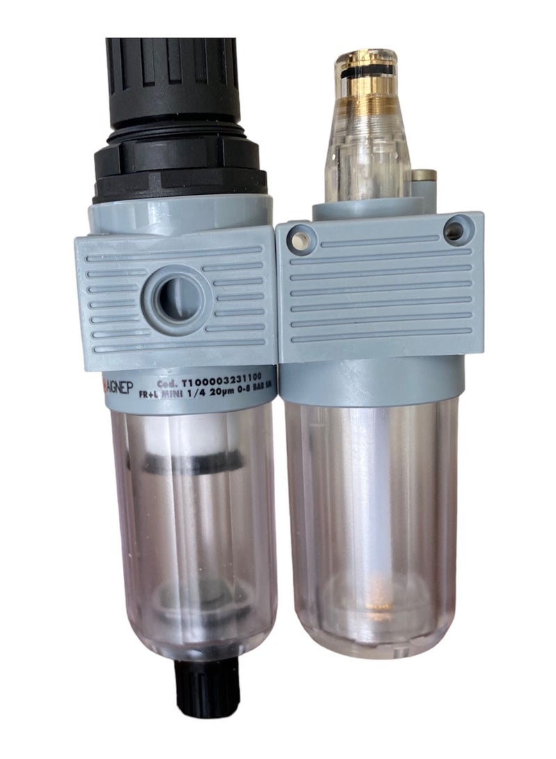 Aignep Mini Filter Regulator + Lubricator Size 1/4 Italy - Image 1