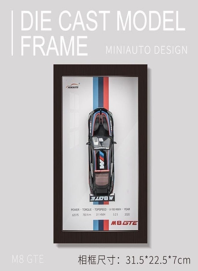 KERBRO 1:32 3D Photo Frame | Diecast Alloy Metal Sports Car Model | Hanging Wall Art Racing Decoration | Collectible Gift for Car Enthusiasts (M8 GTE) - Image 2