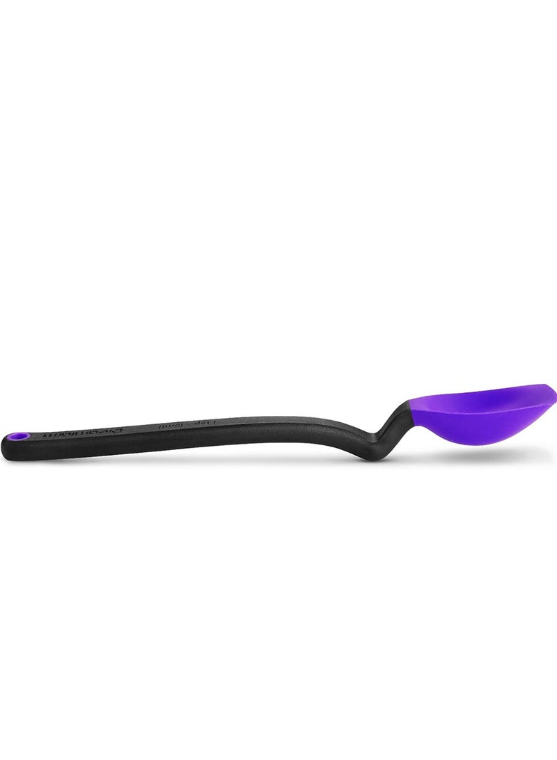 Dreamfarm Mini Supoon Non-Stick Sit-Up Silicone Scraping Cooking Spoon, Jar Scraper, Measures 5ml Tsp, 8 Inch, Durable, Easy to Clean, Ideal for Stirring and Scraping, Purple - Image 1