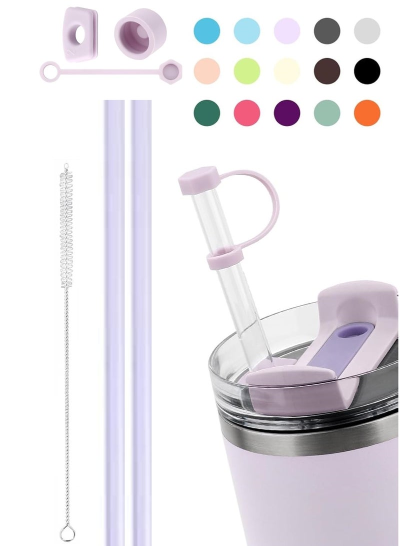 اس تي ان مجموعة سدادة للانسكاب لأكواب ستانلي 30 أونصة و40 أونصة الإصدار 2.0 - مقاومة للتسرب مع شفاطتين وفرشاة تنظيف وسدادات سيليكون للحماية ضد الانسكاب - أوركيد - Image 1