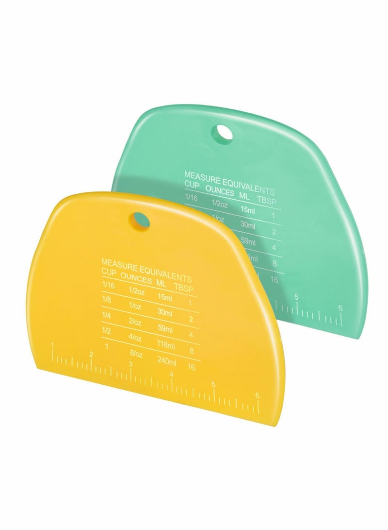 Excefore Dough Scraper Food safe Plastic 2 Pcs - Image 1
